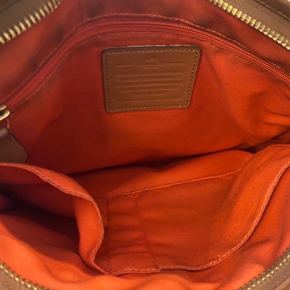 Coach Brown Signature Coated Canvas Varsity Stripe File Messenger Bag - Picture 5 of 14